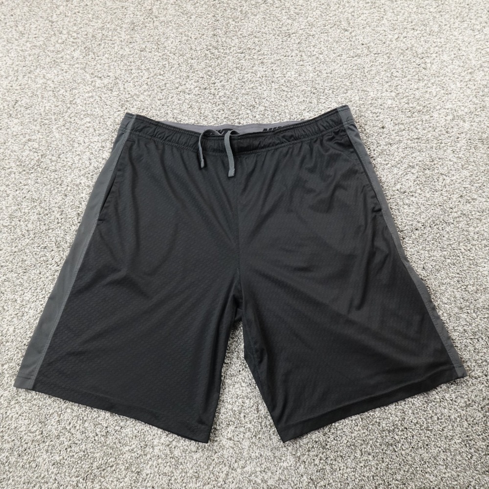 Nike Shorts Mens L Black Drifit Baggy Drawstring Basketball Athletic Gym Workout